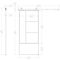Renin Opera Frosted Glass Metal Barn Door with Installation Hardware Kit 37 in. KMCTOPF-37BL - alternate 4